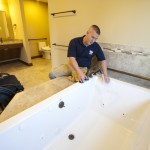 HFOT Home Recipient Larry Draughn in his specially adapted home.