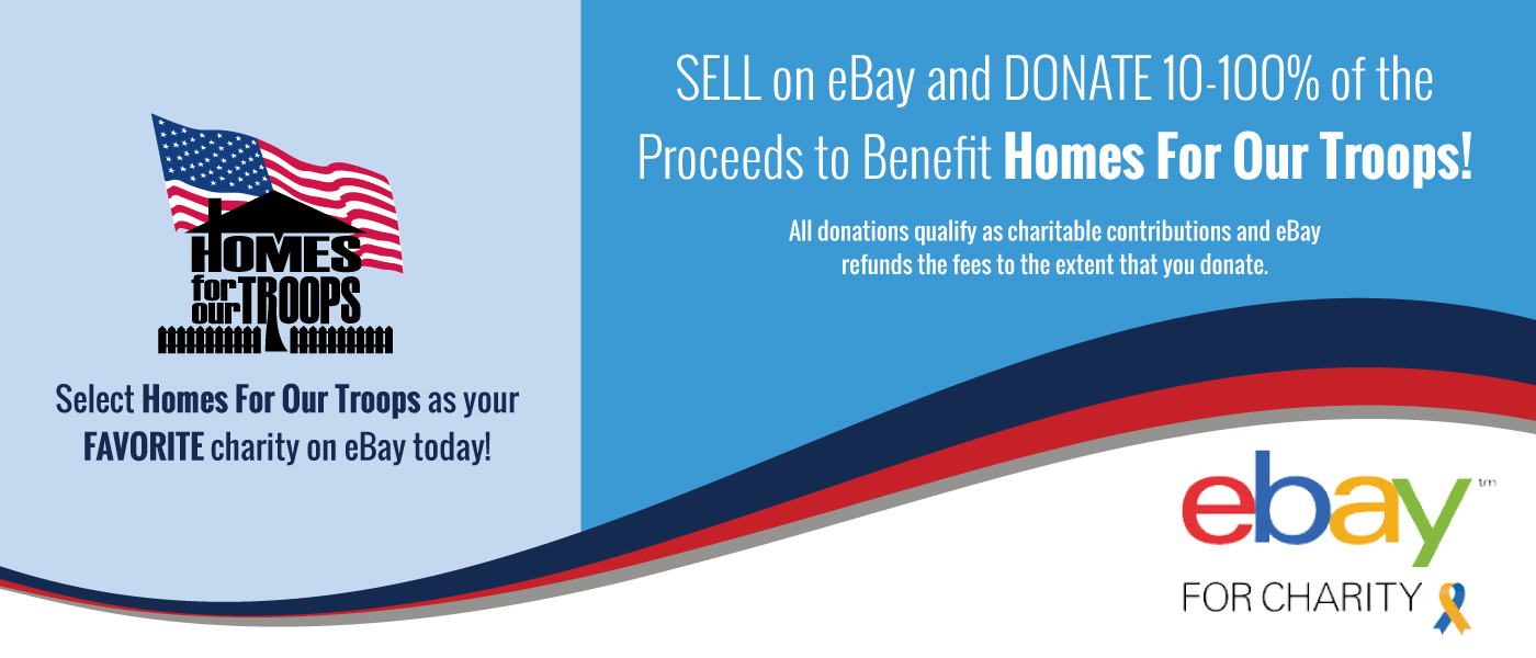 Sell on eBay to benefit Homes For Our Troops