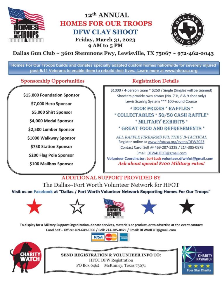 TX -12th Annual DFW Clay Shoot @ Dallas Gun Club | Lewisville | Texas | United States
