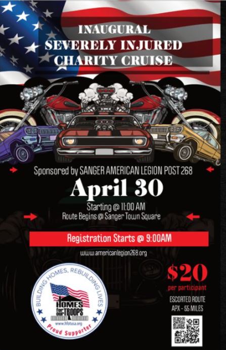 Sanger, TX -- Inaugural Severely Injured Charity Cruise @ Boliver St. Revival & Spirits | Sanger | Texas | United States
